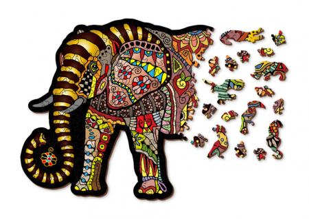 Puzzle din lemn, Elefant, 150 piese [2]