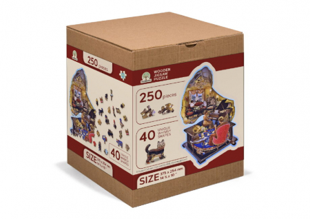 Jocuri educative - Puzzle din lemn, Gramofonul bunicilor, 250 piese