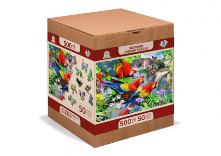 8+ - Puzzle din lemn, Insula papagalilor, 505 piese
