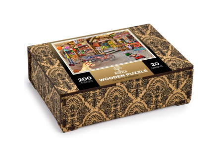 Jocuri educative - Puzzle din lemn, Magazinul de jucarii, 200 piese
