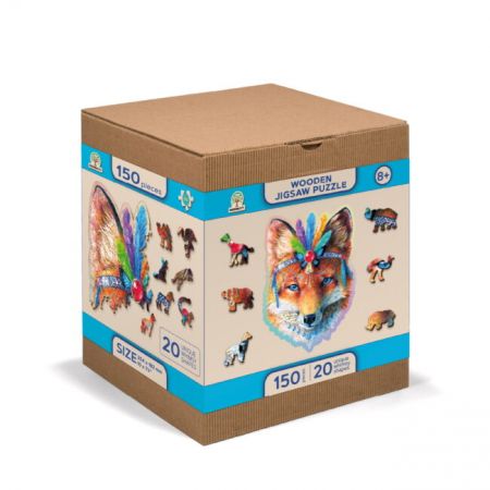 Jocuri educative - Puzzle din lemn, Vulpe, 150 piese
