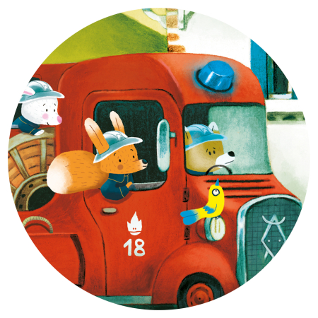 Puzzle Djeco – Mașina de pompieri [2]