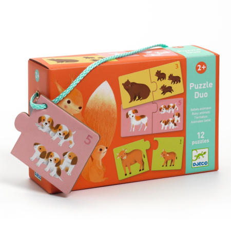 Noutati - Puzzle duo asociere mama-pui, Djeco