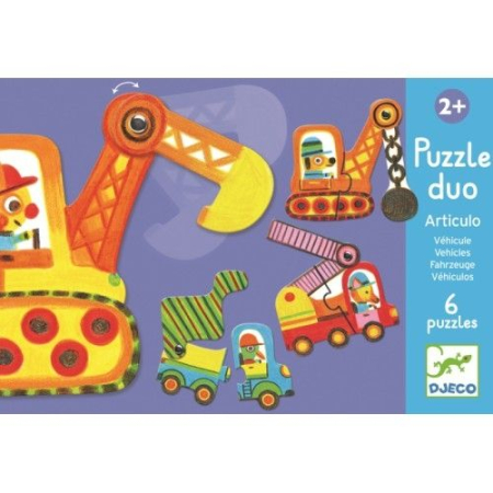 Noutati - Puzzle duo mobil vehicule Djeco