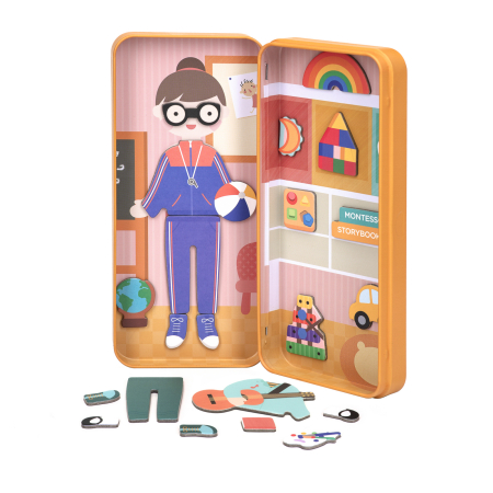 Puzzle magnetic in cutie metalica, joc de potrivire si asociere - Educatoare [4]