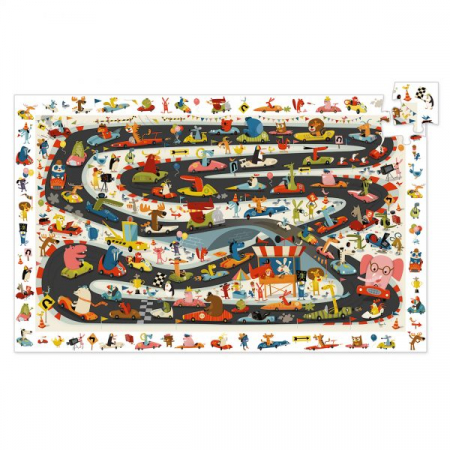 Jocuri educative - Puzzle observatie - Raliul masinilor