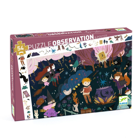 Noutati - Puzzle observatie Scoala de vrajitori, Djeco