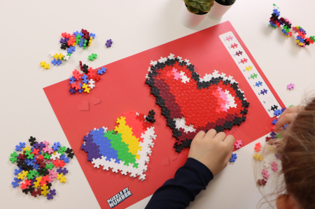 Puzzle pe numere Plus-Plus, 250 piese, Inimi [2]