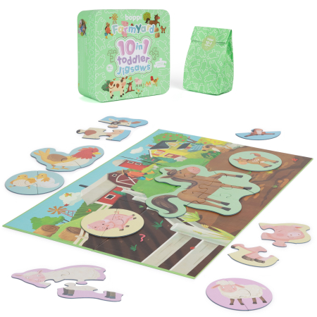 Puzzle progresiv Toddler 10 in 1, Boppi - Ferma [1]