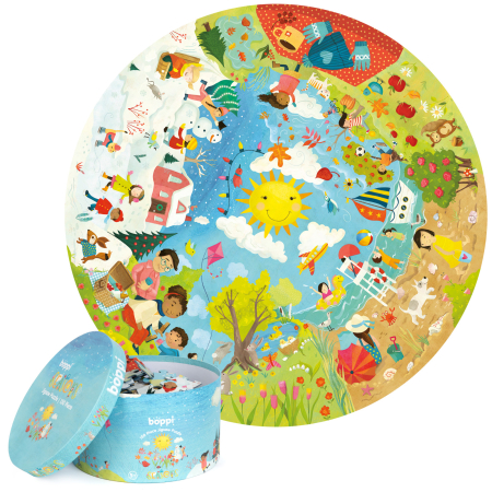 Reduceri - Puzzle rotund, 150 piese, Boppi - Anotimpuri