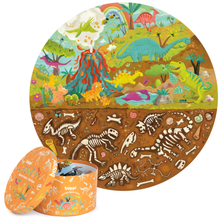Puzzle rotund, 150 piese, Boppi - Dinozauri [2]