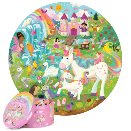 Reduceri - Puzzle rotund, 150 piese, Boppi - Unicorn