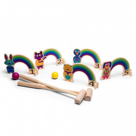 Jocuri educative - Rainbow Cricket, din lemn, BS Toys