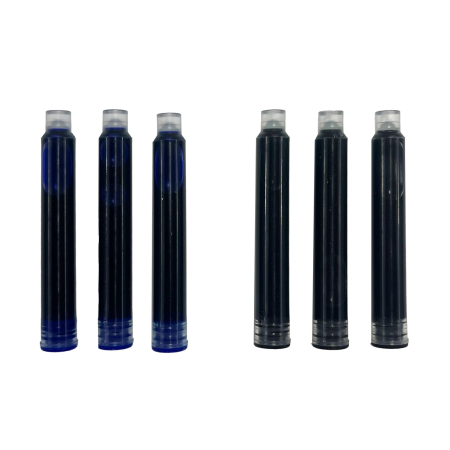 Rezerve Splendid pentru stilouri - cerneala albastra si neagra, set de 6 [1]