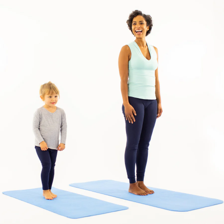 Saltea Yoga pentru copii, ecologica - Wave, albastra [3]