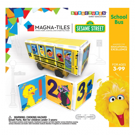Jocuri magnetice - Sesame Street School Bus