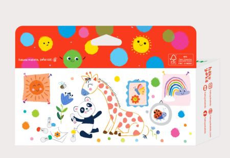 Set 5 carioci lavabile Dot Markers - culori clasice, Haku Yoka [2]