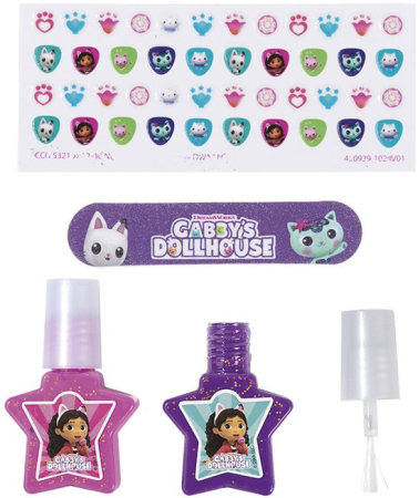 Set cadou cu oje si stickere pentru unghii, cu tematica Gabby Dollhouse [1]