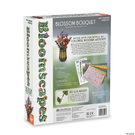 Set constructie Buchet de flori, din lemn, Bloomscapes Blossom Bouquet - set creativ 450 piese [1]