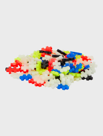 Set constructie Plus-Plus, tub 100 piese, Glow mix, culori fluorescente [2]