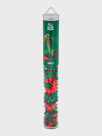 Set constructie Plus-Plus, tub 100 piese, Jungle Mix [1]