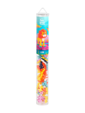 Noutati - Set constructie Plus-Plus, tub 100 piese, Leu