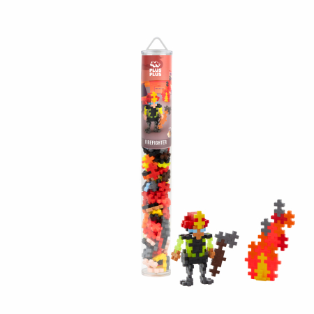Set constructie Plus-Plus, tub 100 piese, Pompier [1]
