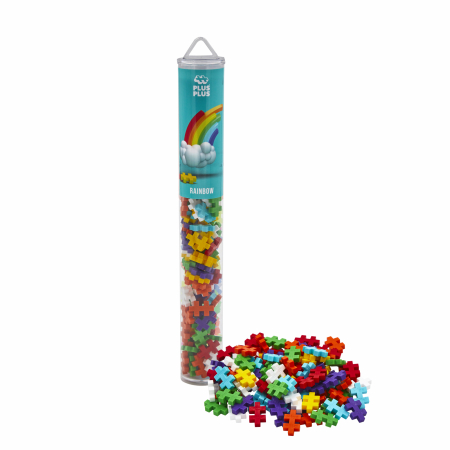 Set constructie Plus-Plus, tub 100 piese, Rainbow Mix, culorile curcubeului [1]