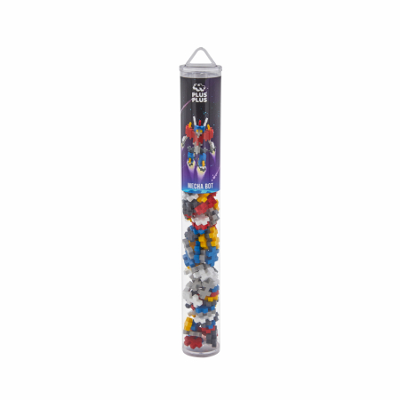 Noutati - Set constructie Plus-Plus, tub 100 piese, Robot mecanic