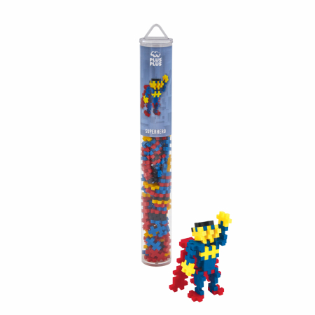 Set constructie Plus-Plus, tub 100 piese, Super erou [1]
