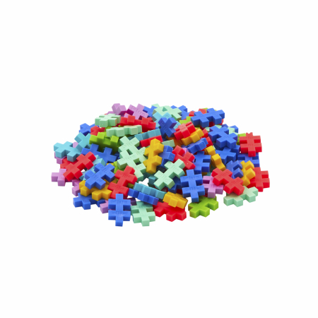 Set constructie Plus-Plus, tub 100 piese, Tropical Mix, culori tropicale [2]