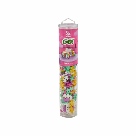 Noutati - Set constructie Plus-Plus, tub 200 piese, Masini colorate - Bomboana