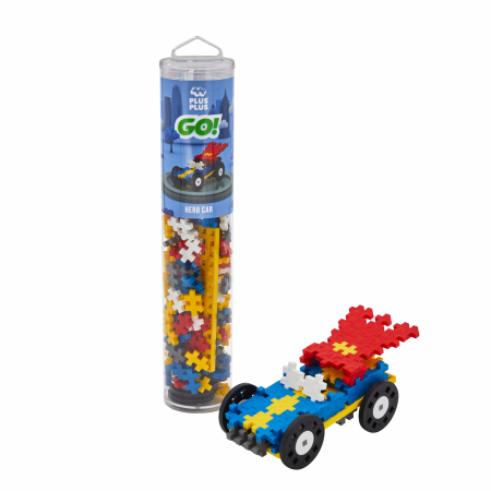 Set constructie Plus-Plus, tub 200 piese, Masini colorate - Erou [1]