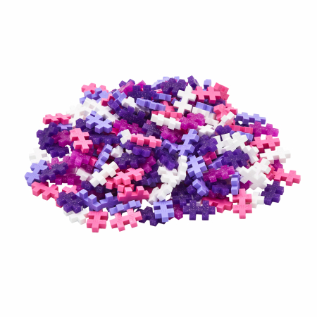 Set constructie Plus-Plus, tub 240 piese, Glitter Mix, culori cu sclipici [2]