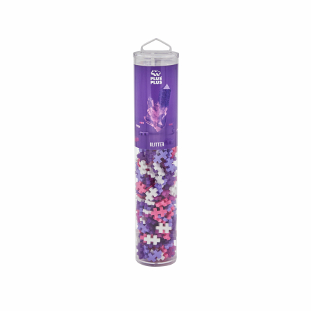 Set constructie Plus-Plus, tub 240 piese, Glitter Mix, culori cu sclipici [0]