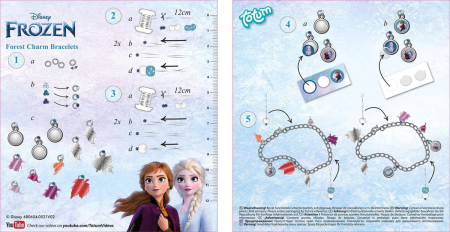 Set creativ 2 in 1, Disney Frozen, diamond paint si bratari cu pandantive [4]