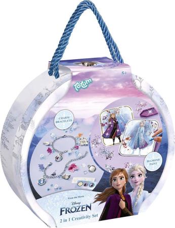 Noutati - Set creativ 2 in 1, Disney Frozen, diamond paint si bratari cu pandantive