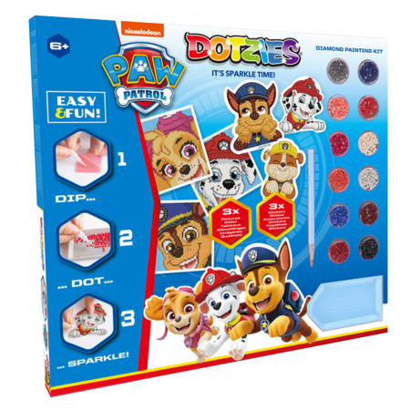 Noutati - Set creativ 6 in 1, Patrula Catelusilor, pictura cu diamante