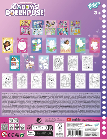 Set creativ cu abtibilduri, lipeste pe numere cu tematica Gabby Dollhouse [1]