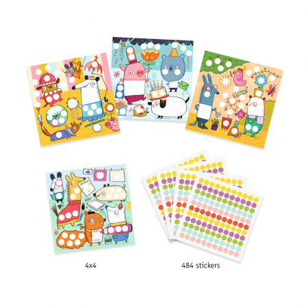 Set creativ cu autocolante - Buline colorate [1]