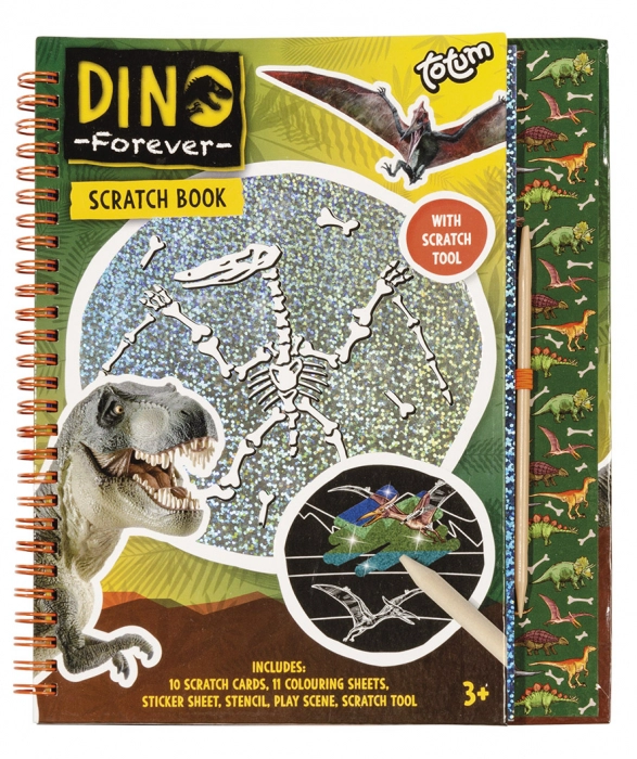 Jocuri de logică și de memorie - Set creativ de razuit si colorat cu dinozauri