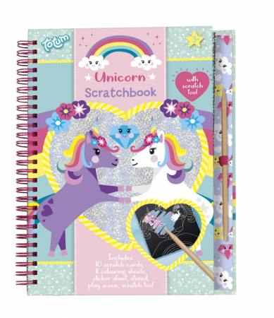 Jocuri de logică și de memorie - Set creativ de razuit si colorat cu unicorni