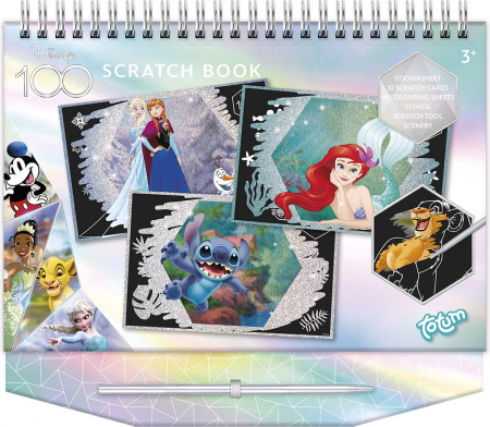 Varsta - Set creativ de razuit si colorat Editie Aniversara Disney 100 de ani