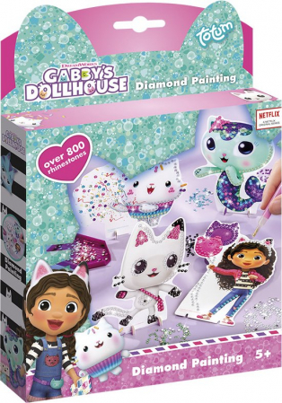 3-5 ani - Set creativ diamond painting Gabby's Dollhouse