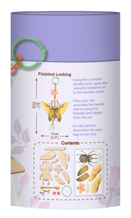 Set creativ din lemn - breloc Carabus, colectia Creatii Naturale [9]