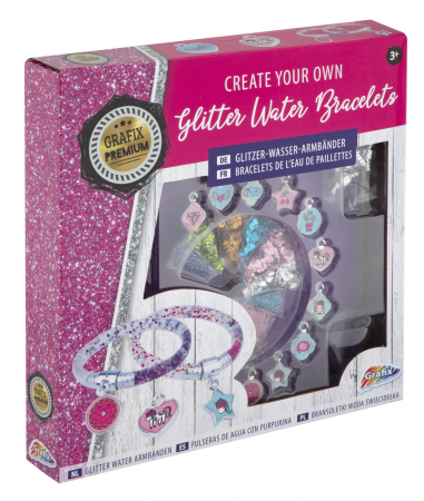 Noutati - Set creativ DIY, Bratari cu apa si sclipici, Grafix