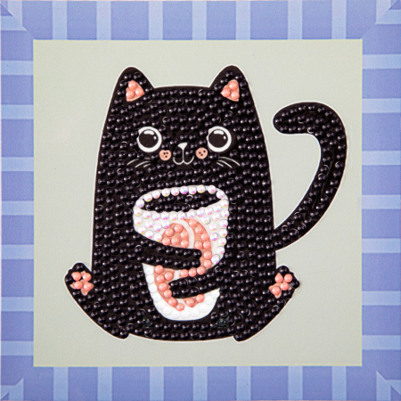 Set creativ pictura cu diamante - Cofee Bean Kitten - pisicuta [1]