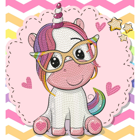 Set creativ pictura cu diamante - Unicorn student [1]