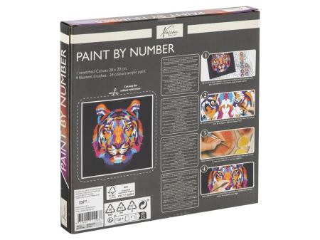 Set creativ, Pictura pe numere, canvas, Tigru, Fine Art, Nassau [1]