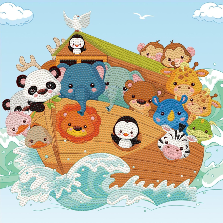 Set creativ tablou Arca lui Noe, pictura cu diamante [3]